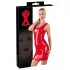 Late X mouwloze latex minijurk (rood) - S