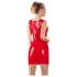 Late X mouwloze latex minijurk (rood) - S