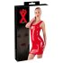LATEX - mouwloze latex minijurk (rood) - XL
