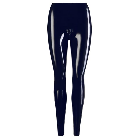 LATEX - legging - rits - latex - zwart