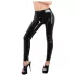 Latex legging met rits (zwart) - M