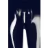 Latex legging met rits (zwart) - M