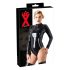 LATEX - damesbody met lange mouwen - zwart