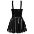 LATEX - minijurk met ruchrok (zwart) - XL