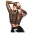 LATEX - Transparante latex top (transparant-zwart) - M