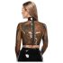 LATEX - Transparante latex top (transparant-zwart) - M
