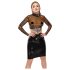 LATEX - Transparante latex top (transparant-zwart) - M