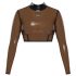 LATEX - Transparante latex top (transparant-zwart) - M