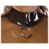 LATEX - Transparante latex top (transparant-zwart) - M