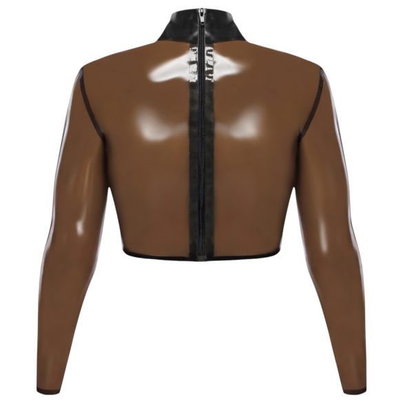 LATEX - latex top - doorschijnend - zwart - L