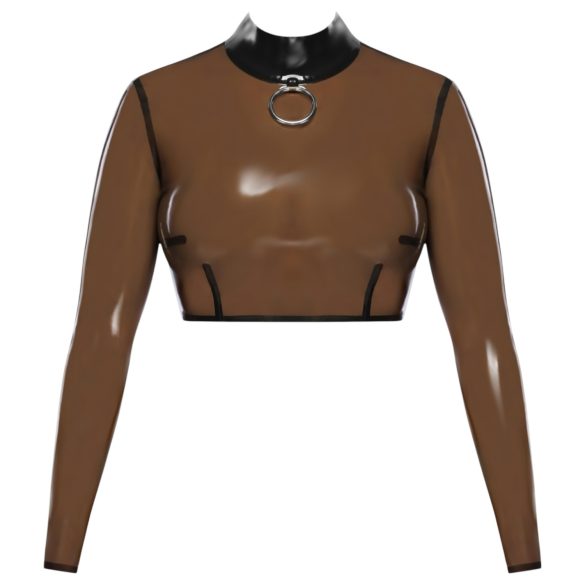 LATEX - latex top - doorschijnend - zwart - L