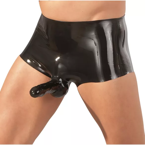 LATEX - boxershort met penisomhulsel - zwart