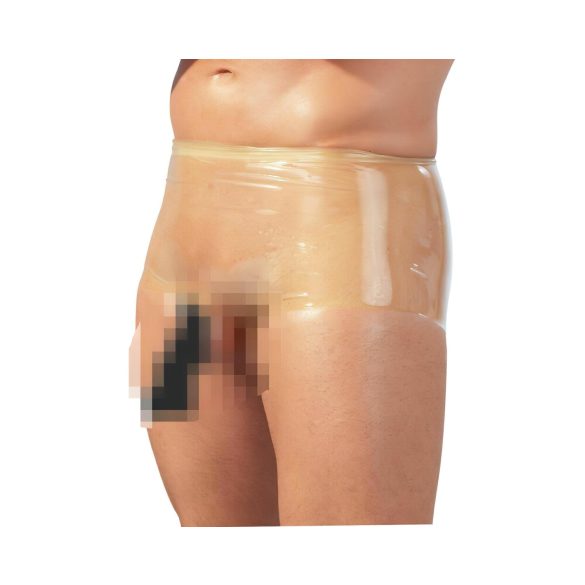 LATEX - boxershort met penisomhulsel - natuurlijk latex - L/XL