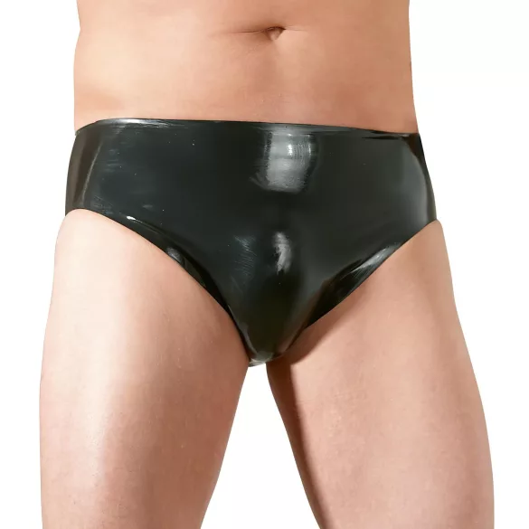 Late X heren slip met interne penis en anale dildo (zwart) - M