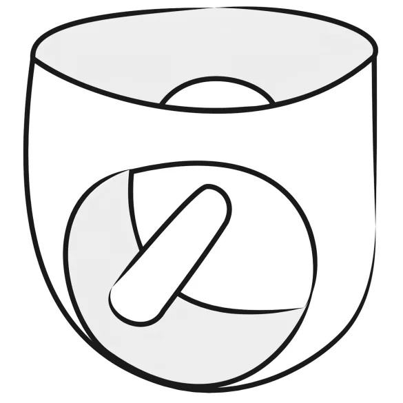 Late X heren slip met interne penis en anale dildo (zwart) - M