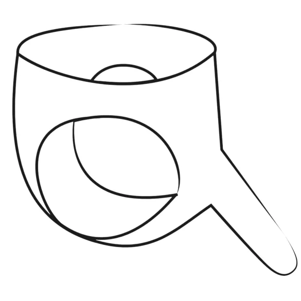 LATEX - slip met externe dildo - zwart - maat S-L