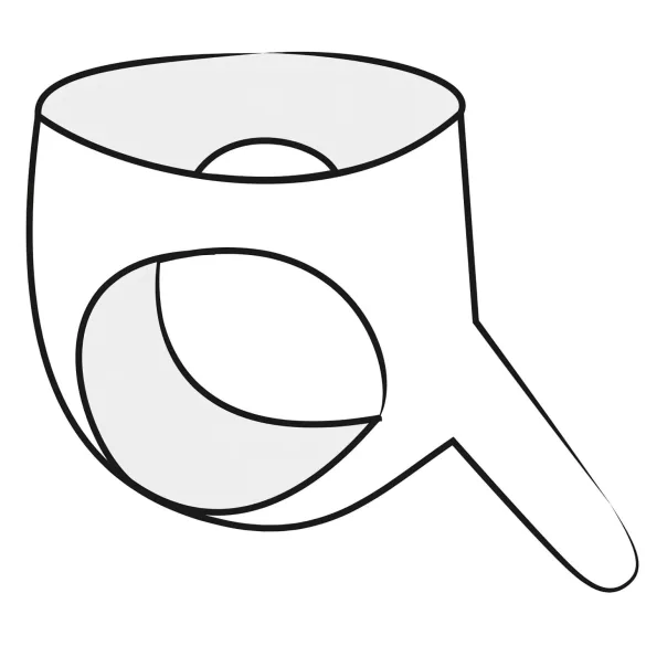 LATEX - slip met externe dildo - zwart - maat S-L