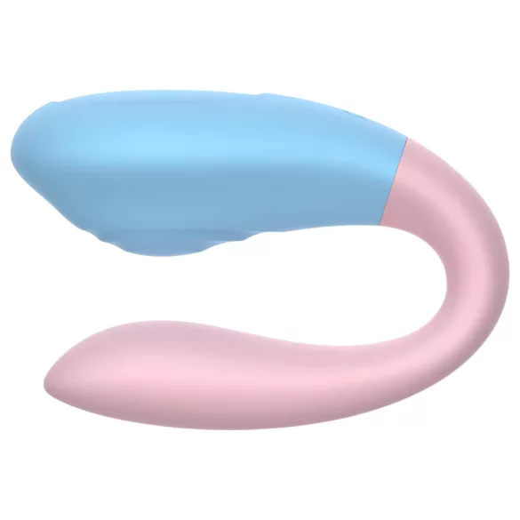 Mrow 03 - oplaadbare waterdichte duo vibrator - blauw/roze