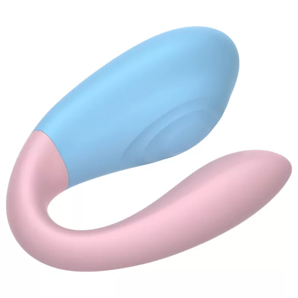 Mrow 03 - oplaadbare waterdichte duo vibrator - blauw/roze