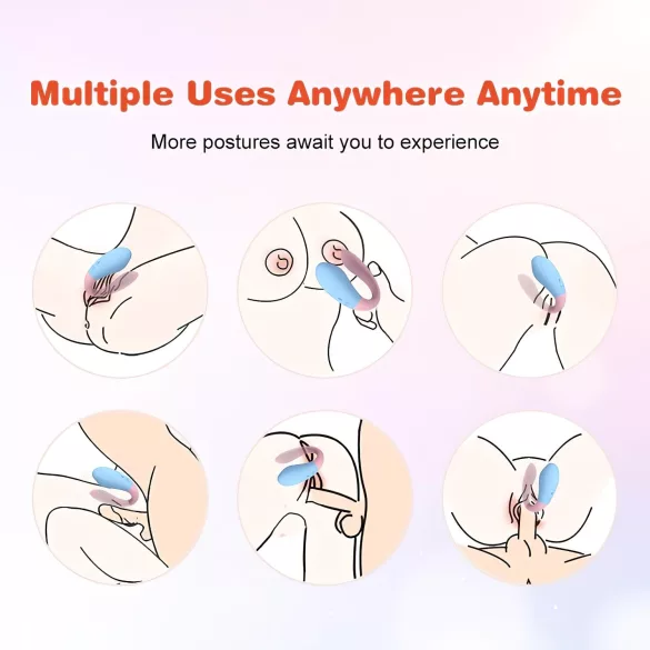 Mrow 03 - oplaadbare waterdichte duo vibrator - blauw/roze