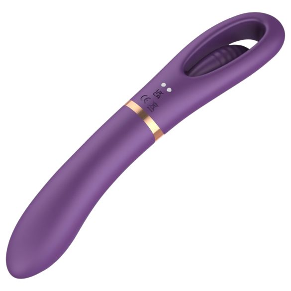 Funny Me Dual - vibrator met tongfunctie en dubbele motor - oplaadbaar - paars