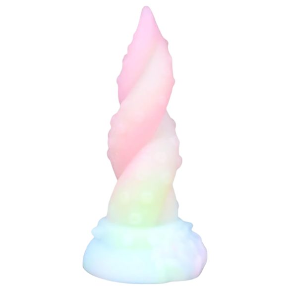 OgazR Kraken - gedraaide tentakeldildo - 18 cm (regenboog)