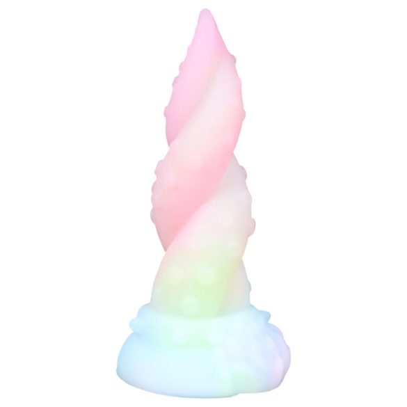 OgazR Kraken - gedraaid tentakel dildo - 18 cm - regenboog