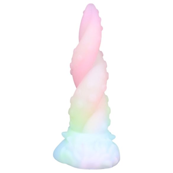 OgazR Kraken - gedraaid tentakel dildo - 18 cm - regenboog