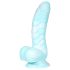 OgazR Zeeserpentijn - geribbelde dildo - 17 cm (blauw-wit)