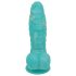 OgazR Zeeserpentijn - geribbelde dildo - 17 cm (blauw-wit)