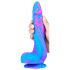 Inkipus - dildo met ballen - 18cm - siliconen - blauw/roze