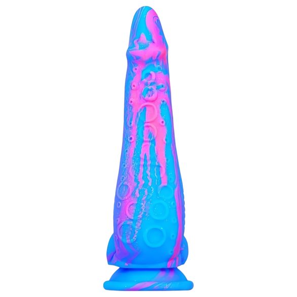 Inkipus - dildo met ballen - 18cm - siliconen - blauw/roze