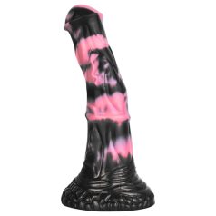   Bad Horse - siliconen paardenpenis dildo - 18 cm (zwart-roze)