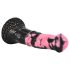 Bad Horse - siliconen paardendildo - 18cm (zwart-roze)