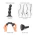 Strap-on-me Balls M - zwarte balvormige dildo met zuignap