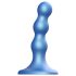 Strap-on-me - dildo met ballen en zuignap - siliconen - blauw - S
