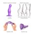 / Strap-on-me Curvy L - golvend, met zuignap dildo (paars)