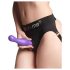 / Strap-on-me Curvy L - golvend, met zuignap dildo (paars)