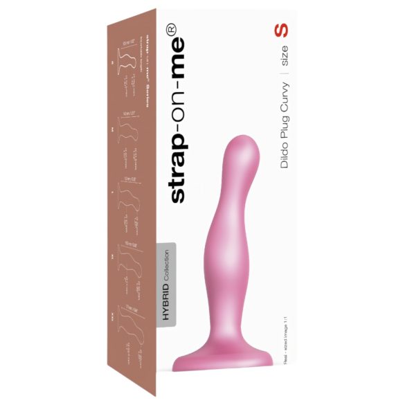 Strap-on-me - dildo met zuignap - gebogen - siliconen - roze