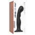 Strap-on-me - dildo met zuignap - gebogen vorm - zwart - maat L