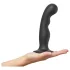 Strap-on-me - dildo met zuignap - gebogen vorm - zwart - maat L