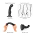 Strap-on-me - dildo met zuignap - gebogen vorm - zwart - maat L