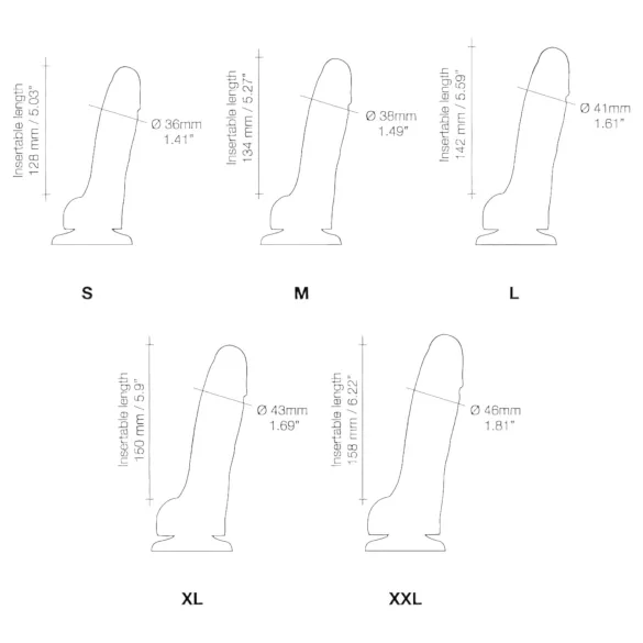 Strap-on-me M - dubbellaagse dildo met zuignap (huidskleur)