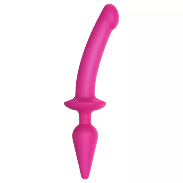 Strap-on-me Switch Semi-Realistic L - 2-in-1 siliconen dildo (roze)