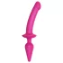 Strap-on-me Switch Semi-Realistic L - 2-in-1 siliconen dildo (roze)
