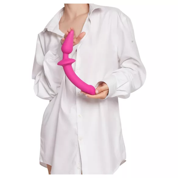 Strap-on-me Switch Semi-Realistic L - 2-in-1 siliconen dildo (roze)