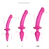 Strap-on-me Switch Semi-Realistic L - 2-in-1 siliconen dildo (roze)