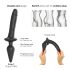 / Strap-on-me Switch Realistic XXL - 2in1 siliconen dildo (zwart)