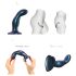 Strap-on-me Snaky M - gebogen anale dildo (blauw)