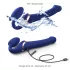 Strap-on-me S - opzetbare, luchthgolvende vibrator - (blauw)